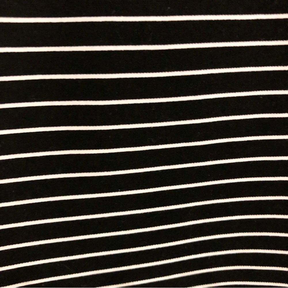 LOFT Black and White Striped Bodycon Pencil Skirt - Picture 4 of 7